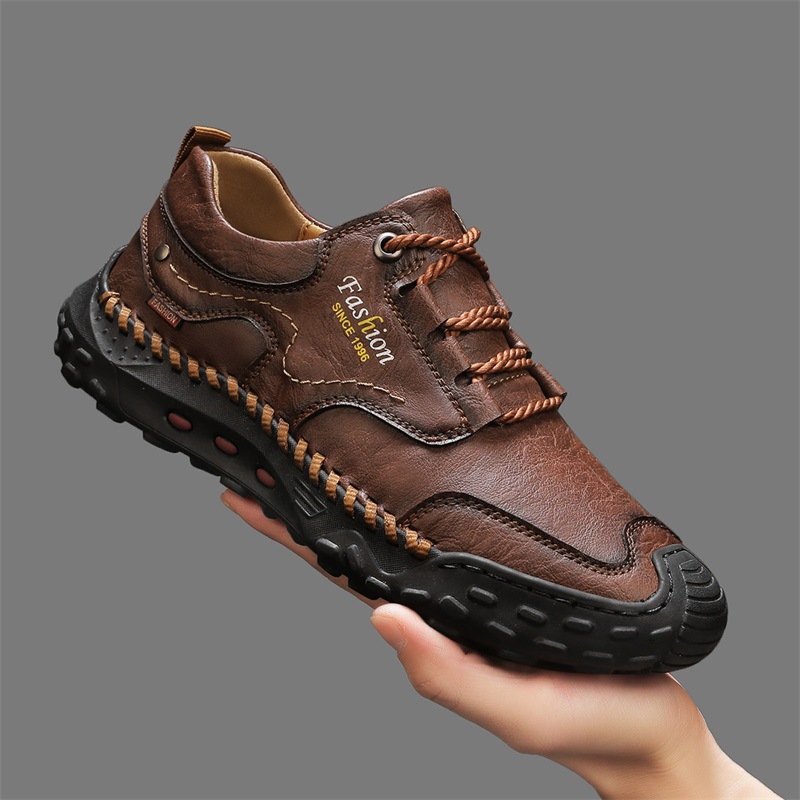 🔥Last day 50% off 🔥Men's handmade genuine leather non-slip and anti-collision corrective loafers