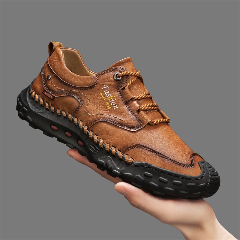 🔥Last day 50% off 🔥Men's handmade genuine leather non-slip and anti-collision corrective loafers
