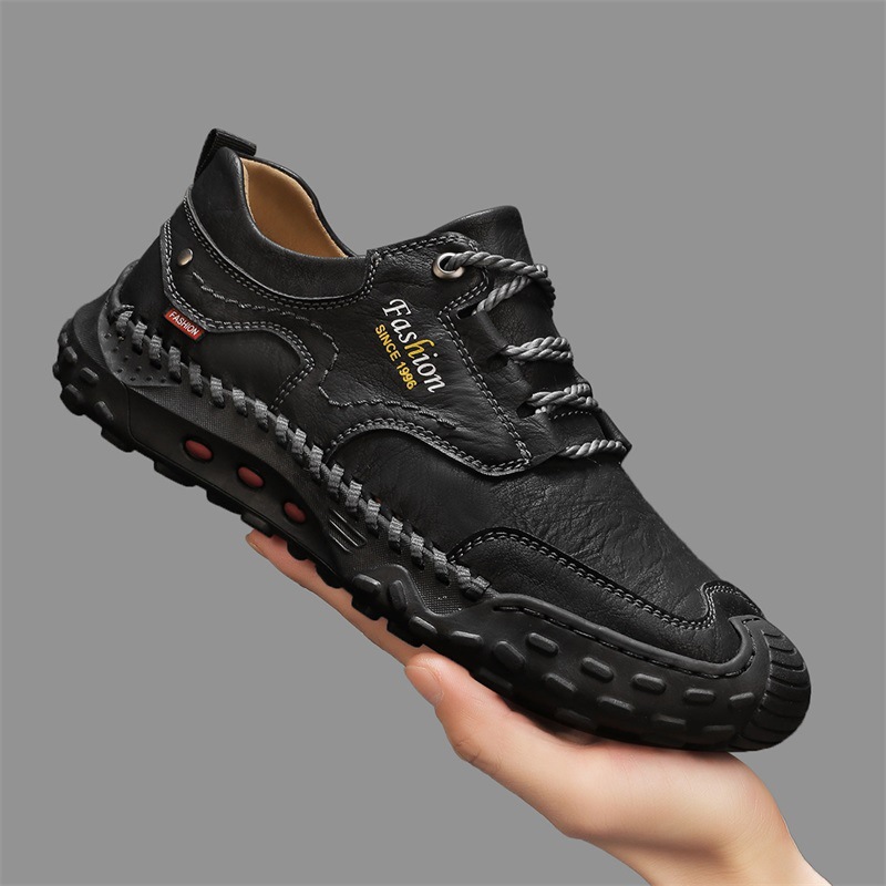 🔥Last day 50% off 🔥Men's handmade genuine leather non-slip and anti-collision corrective loafers