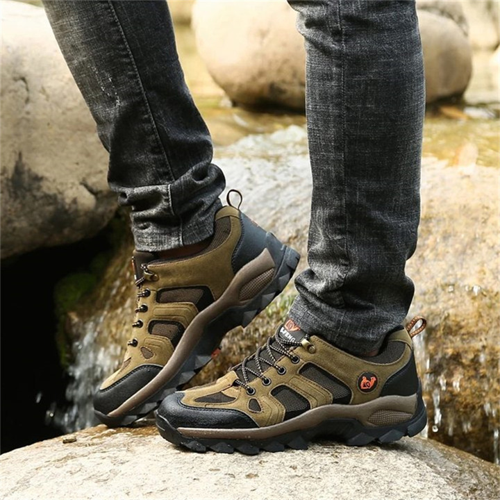 (Cleveland Clinic Recommended) Men's Genuine Leather Comfort Orthopedic Walking Shoes