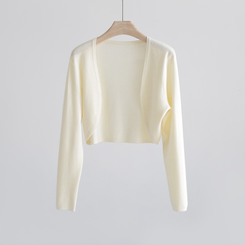 Sun knit Cardigan Women's thin ice silk Coat shawl air-conditioned shirt with slip skirt