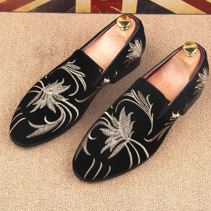 Original Black and Gold Mens Dress Shoes | Best Loafers With Gold Accents
