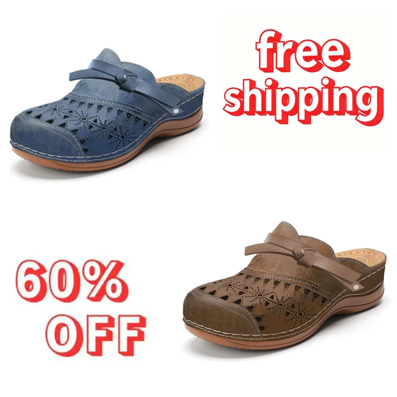 Last day 70% off-Women’s Bowknot Wedge Sandals – Arch Support & Everyday Comfort