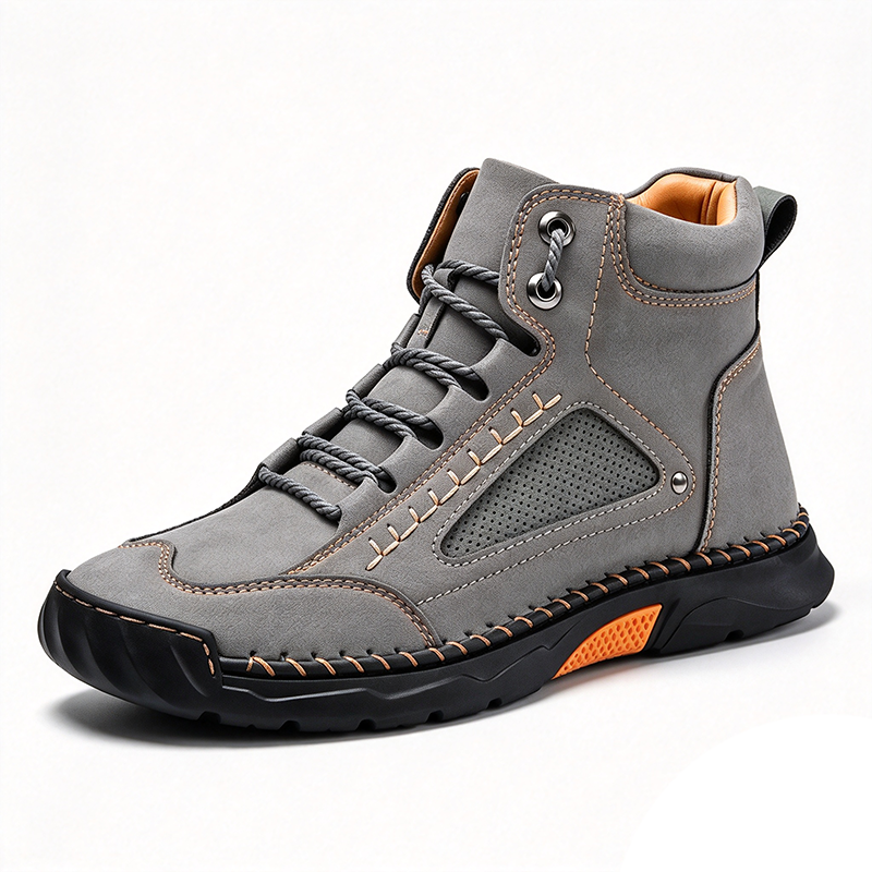 Orthopedic Casual Leather Boots - Wide Toe, Arch Support, Waterproof, Pressure Relief for Everyday & Travel