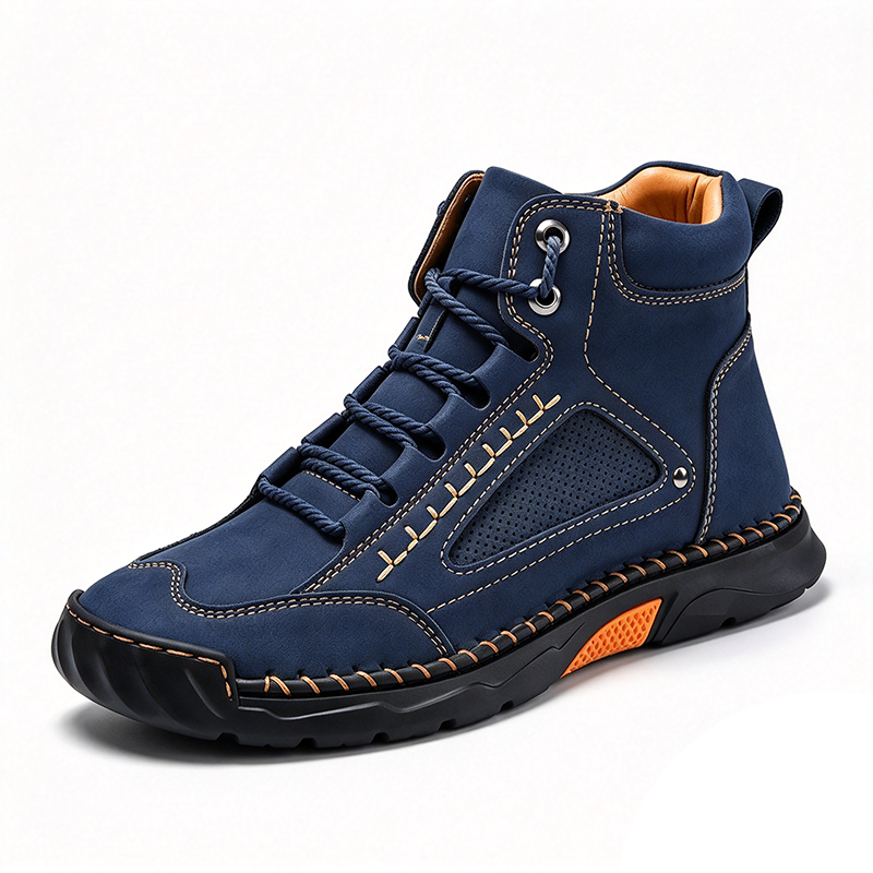 Orthopedic Casual Leather Boots - Wide Toe, Arch Support, Waterproof, Pressure Relief for Everyday & Travel