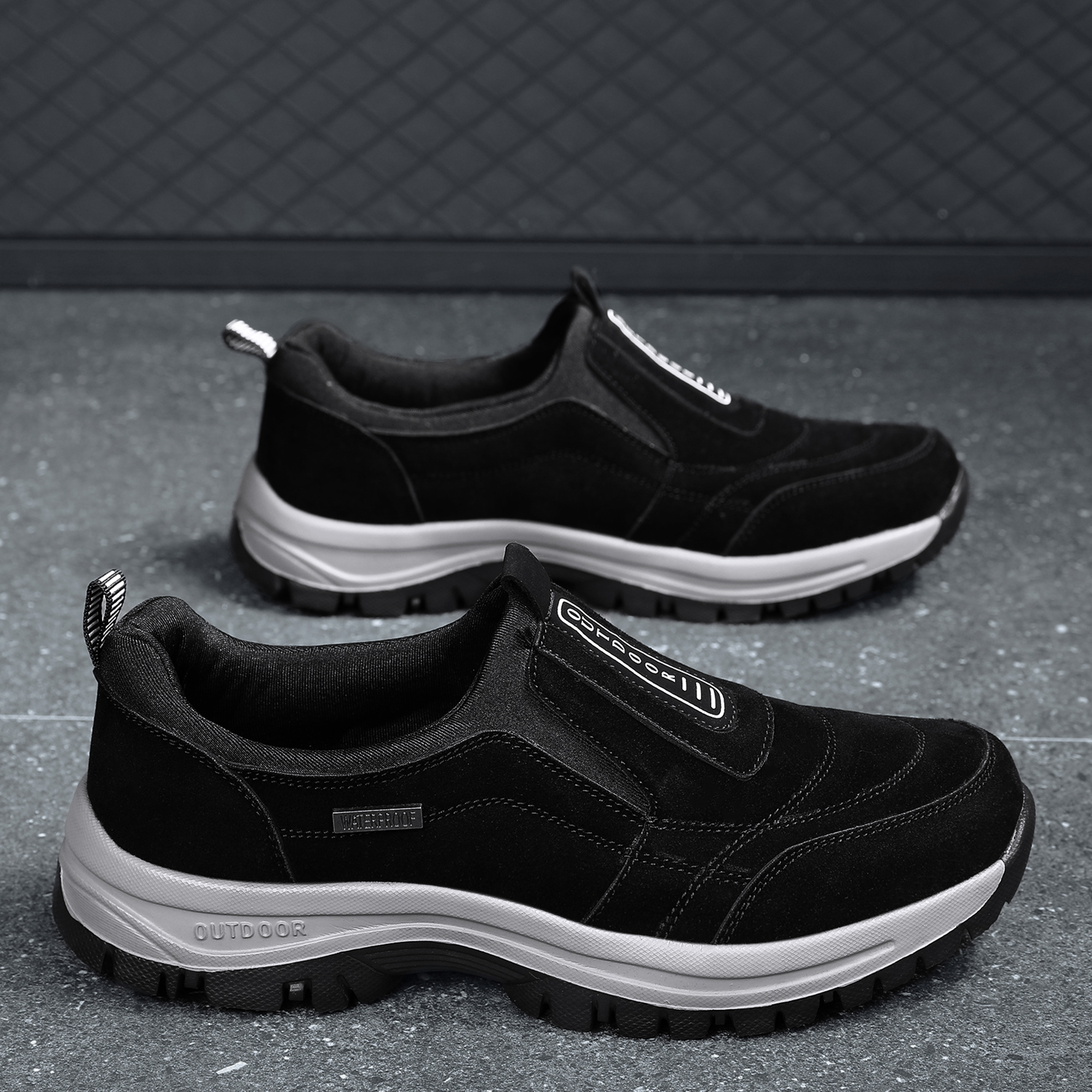 2025 Men's Lightweight Extra Wide Width Orthopedic Hands-Free Foot Pain Relief Slip-on Shoes