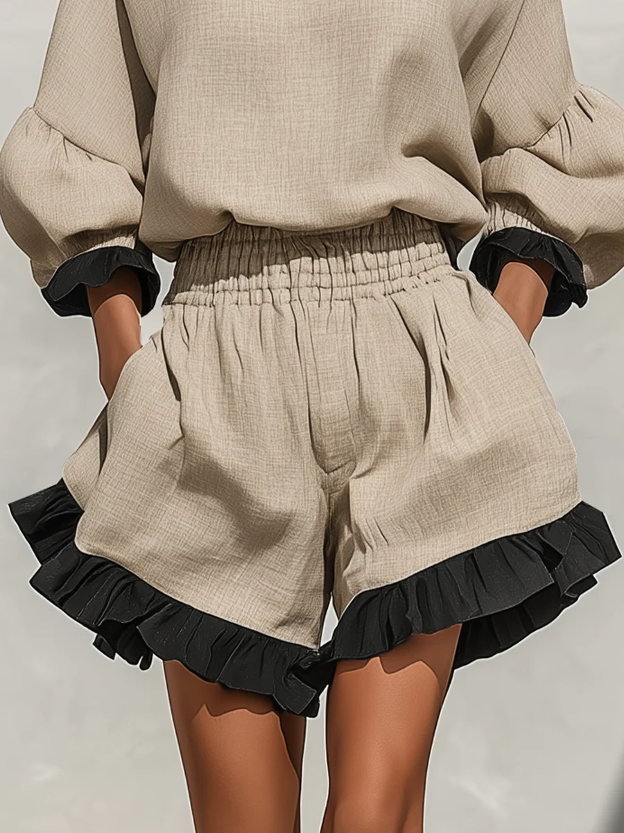 Women's Cotton-Linen Two-Piece Set