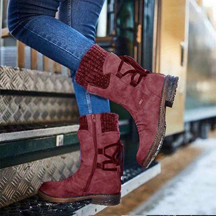 Women's Winter Warm Back Lace Up Snow Boots