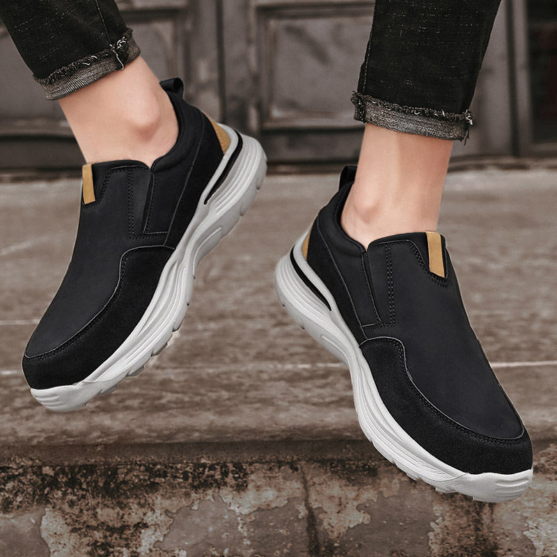 Men's Casual Comfort Slip On Platform Orthopedic Loafers