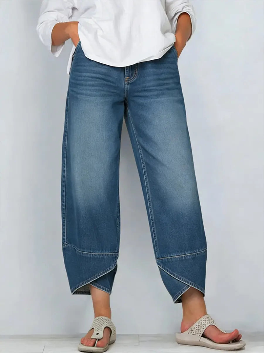 MODERN PANTS WITH CROSSHEM DETAIL