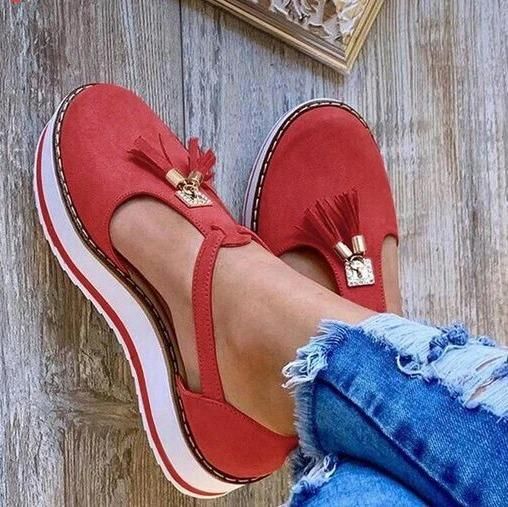 Women's Orthopedic Casual Platform Flat Comfort Shoes