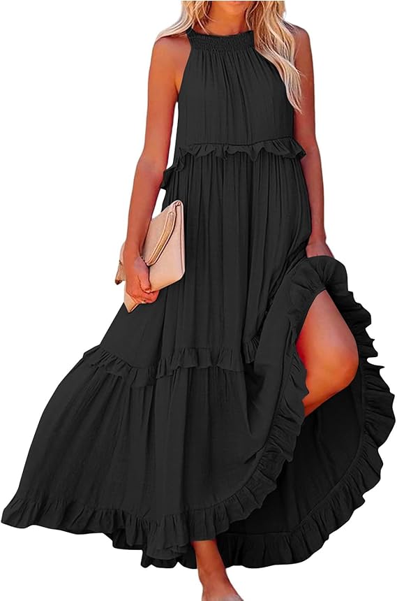 Beach dresses with ruffles