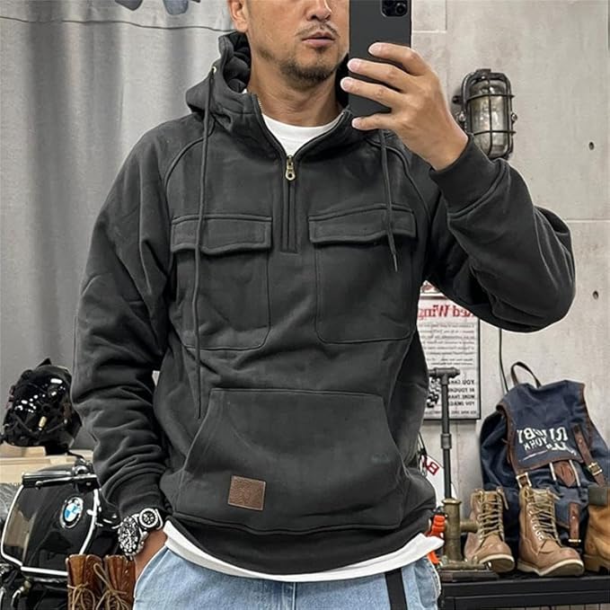 Tactical Half Zip-Up Fleece Hoodie/Jacket – Military-Grade Performance