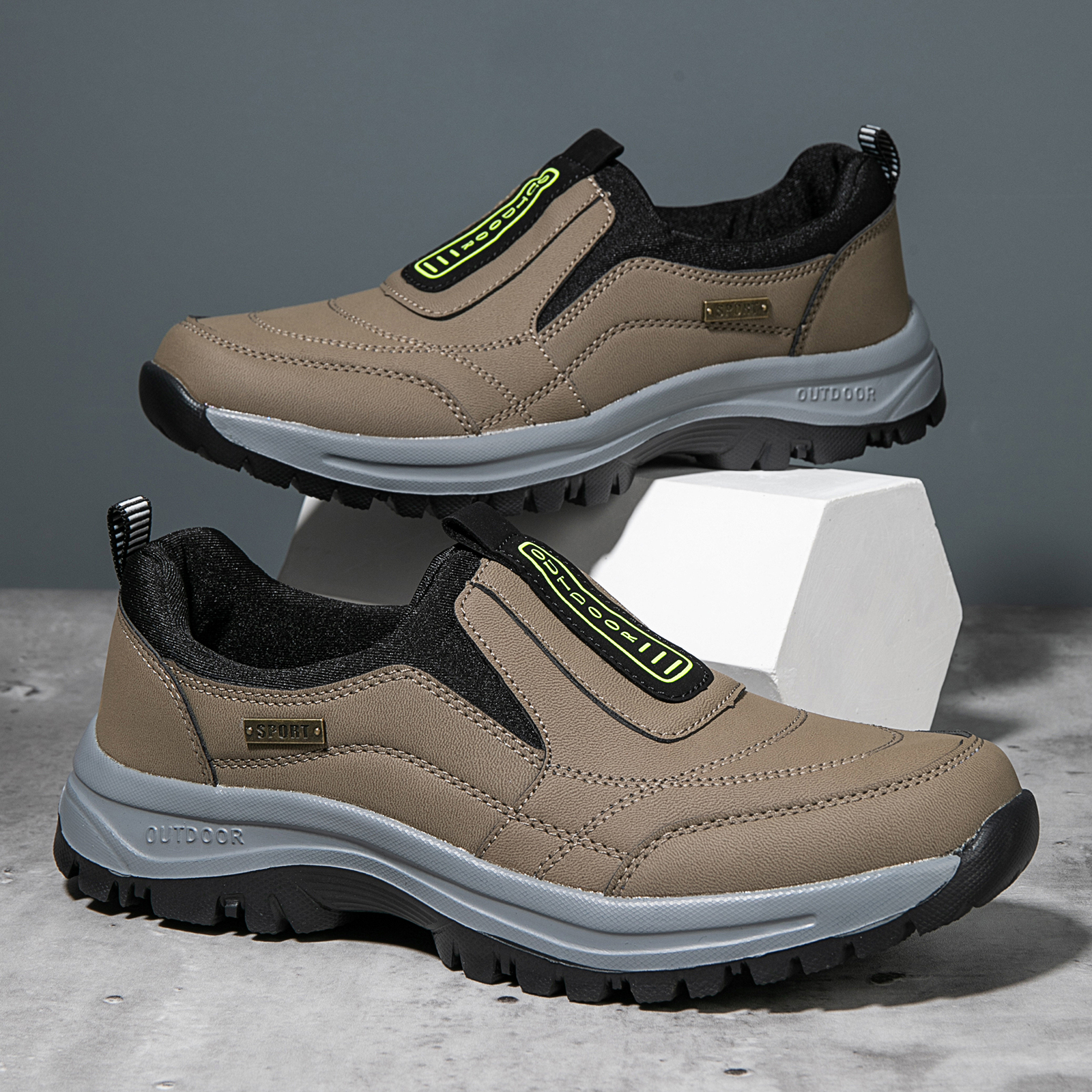 2025 Men's Lightweight Extra Wide Width Orthopedic Hands-Free Foot Pain Relief Slip-on Shoes