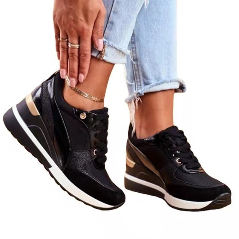 Women Arch Support Comfy Breathable Height Increase Sneakers
