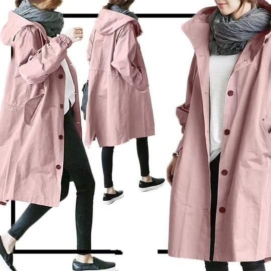 Water Resistant Oversized Hooded Windbreaker Rain Jacket
