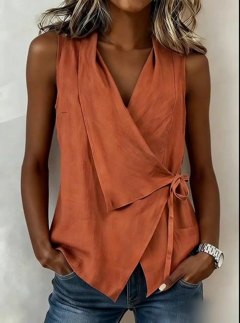 Women'S Casual Solid Short-Sleeved Top