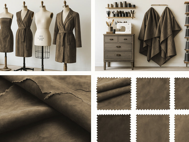 Suede skirt two-piece set (includes belt)