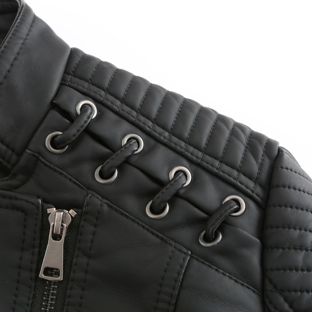 Washed Lambskin Leather Jacket