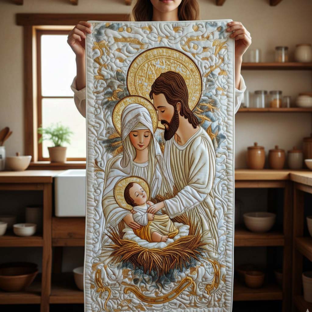 Bethlehem Starlight Quilted Table Runner NCU0NT1424