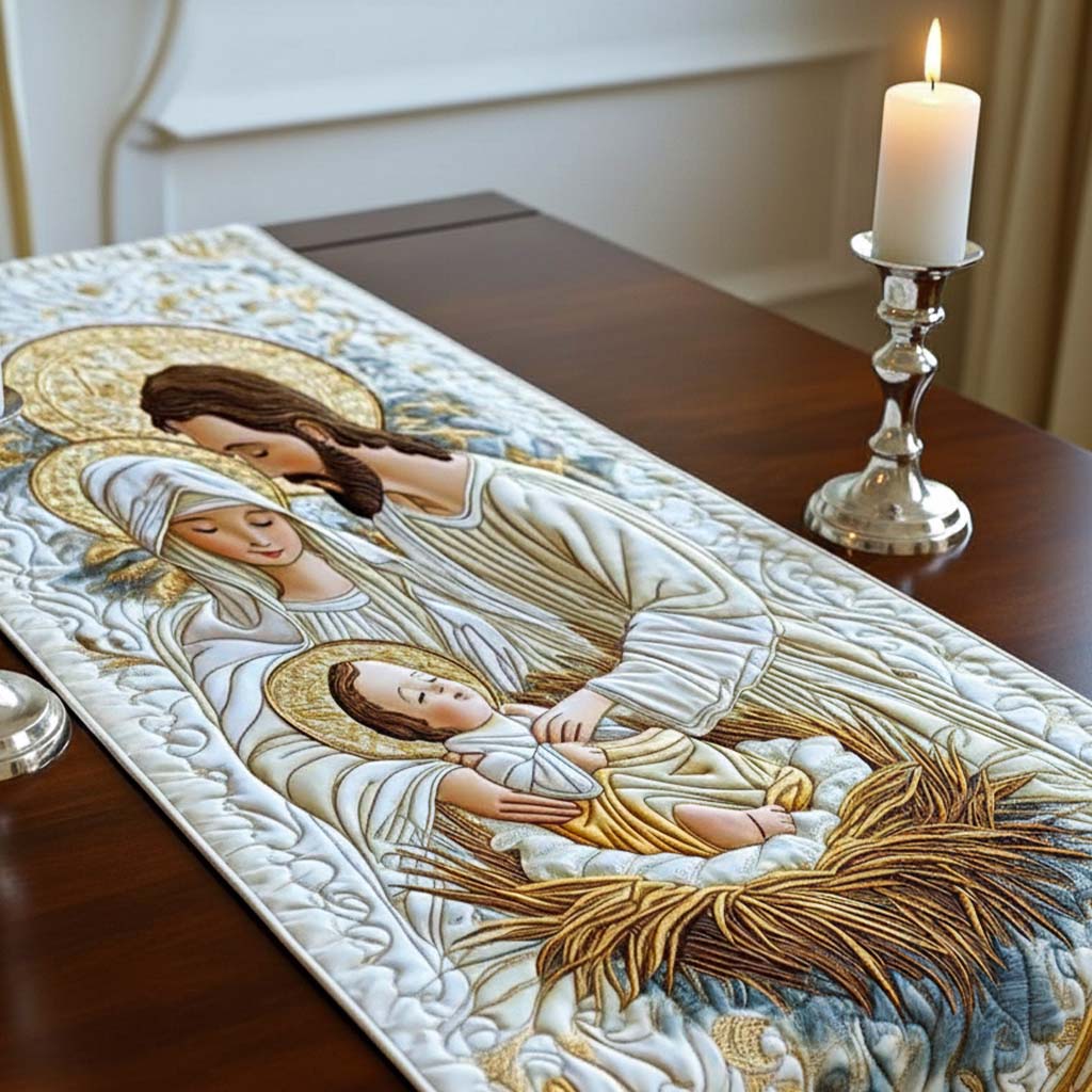 Bethlehem Starlight Quilted Table Runner NCU0NT1424