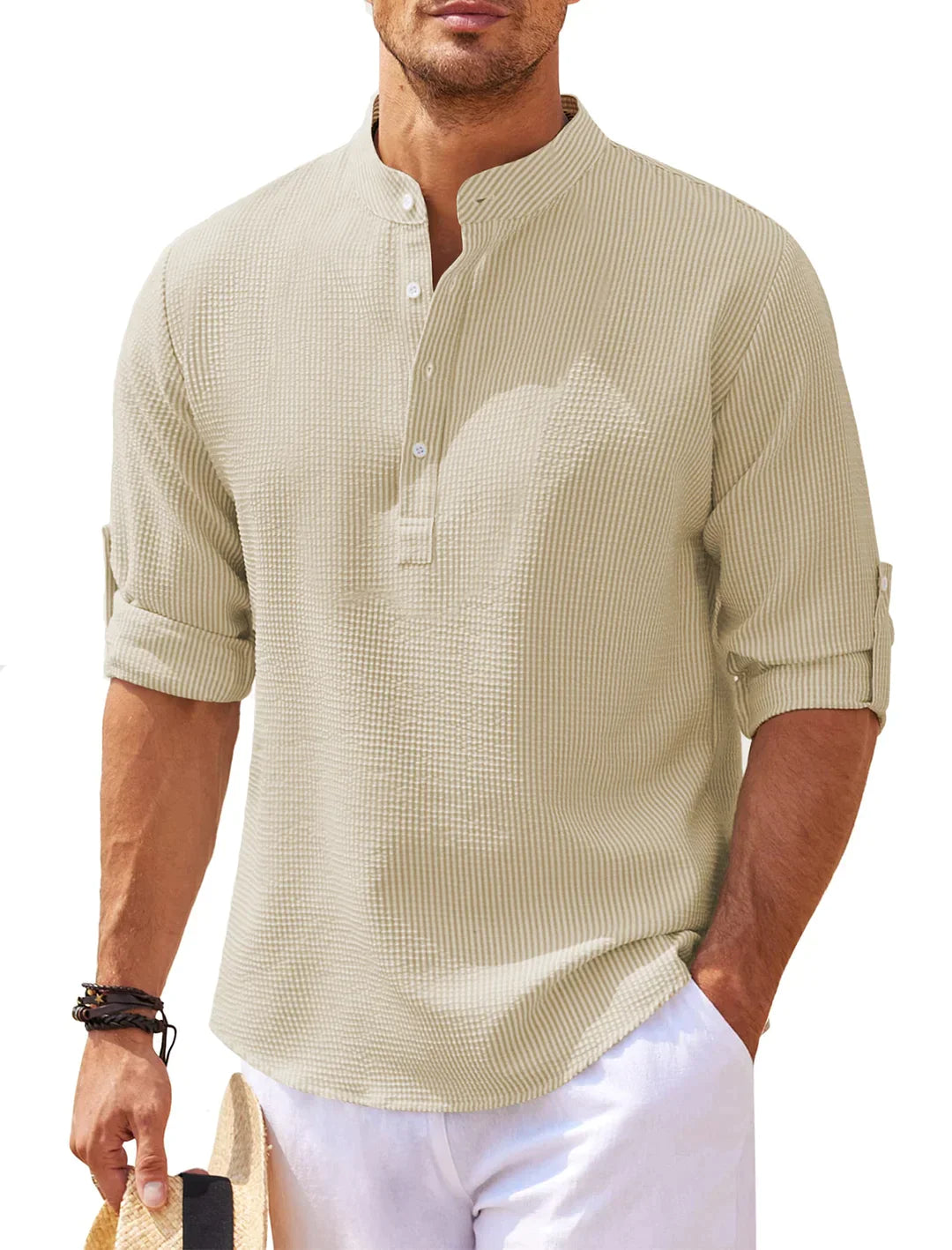 Men's simple modern utility style summer shirt