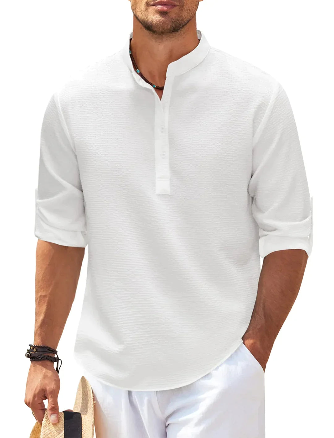 Men's simple modern utility style summer shirt