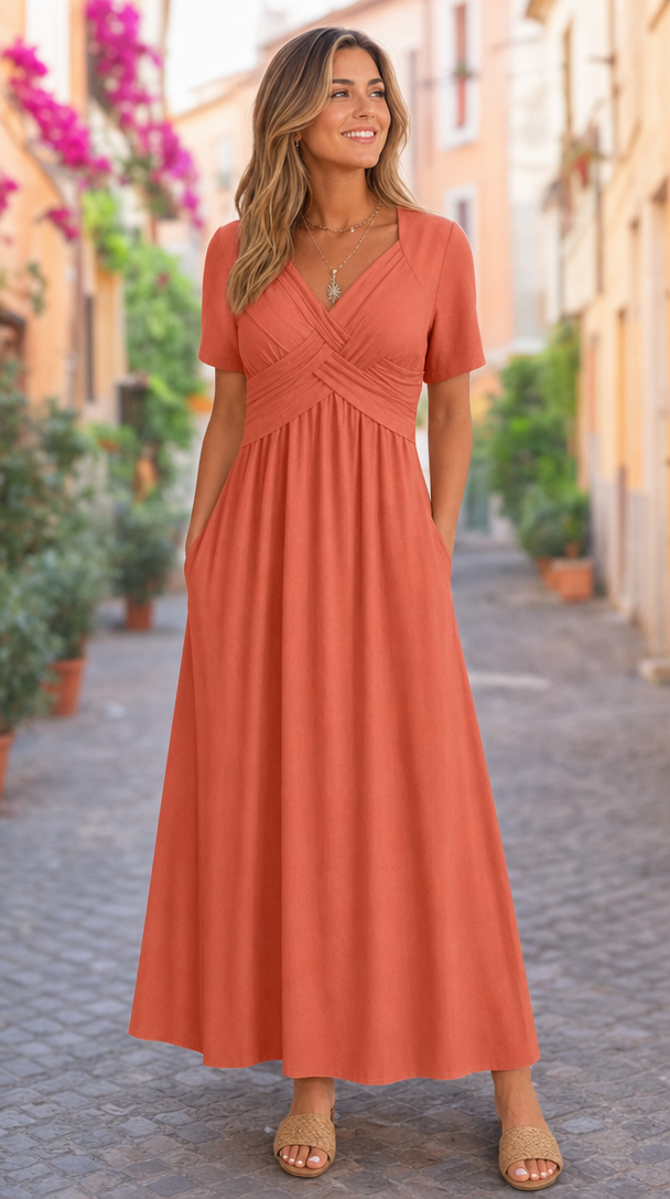 V-neck summer dress