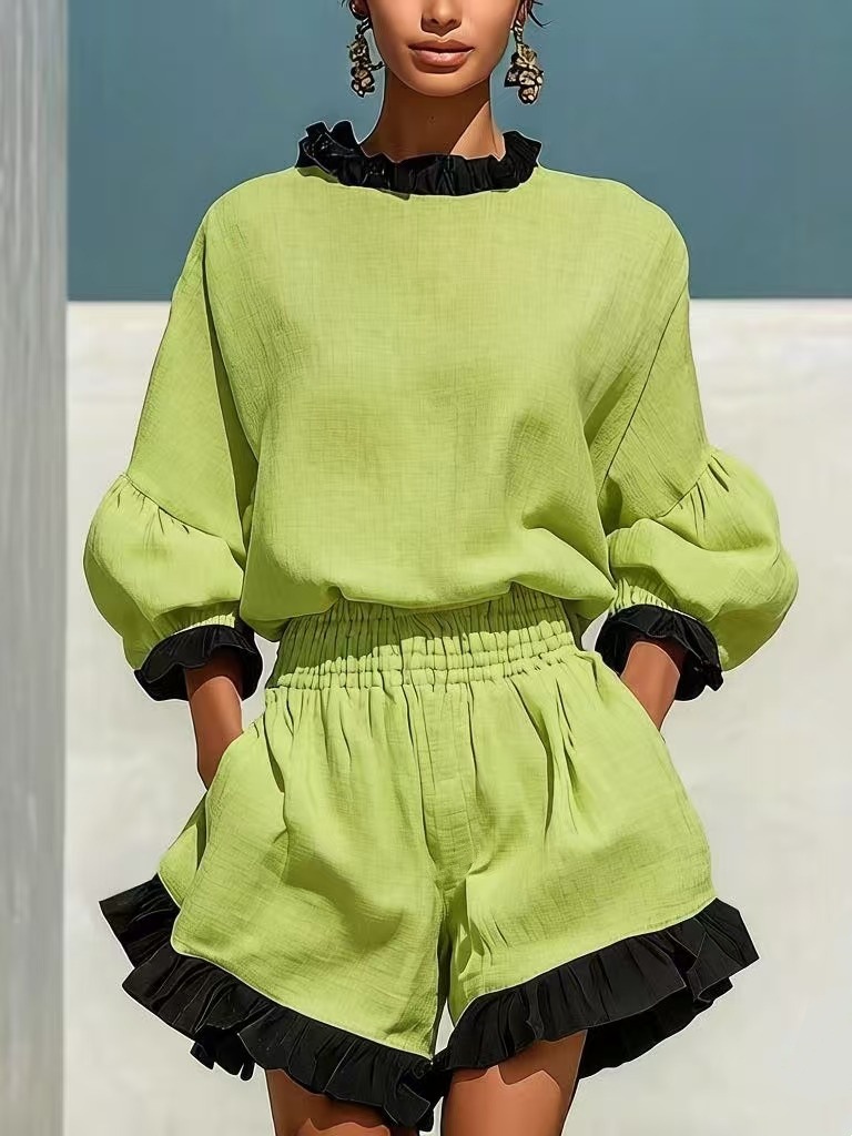 Women's Cotton-Linen Two-Piece Set