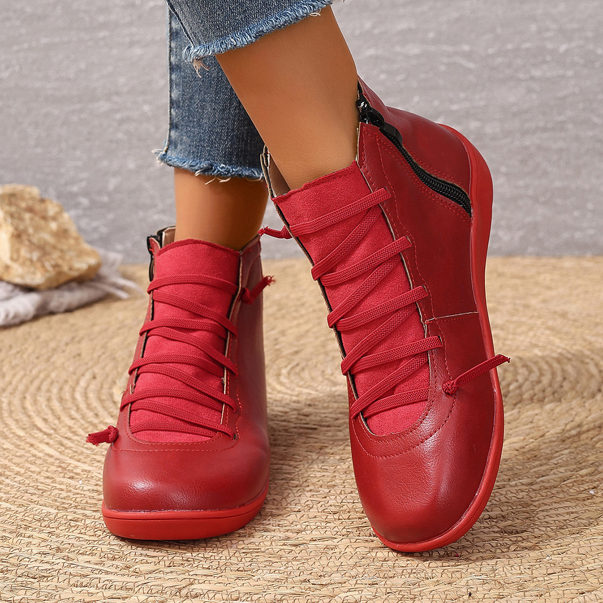 🔥Last Day Promotion 50% OFF🔥 - Women's Comfortable Handmade Leather Foot Support Boots