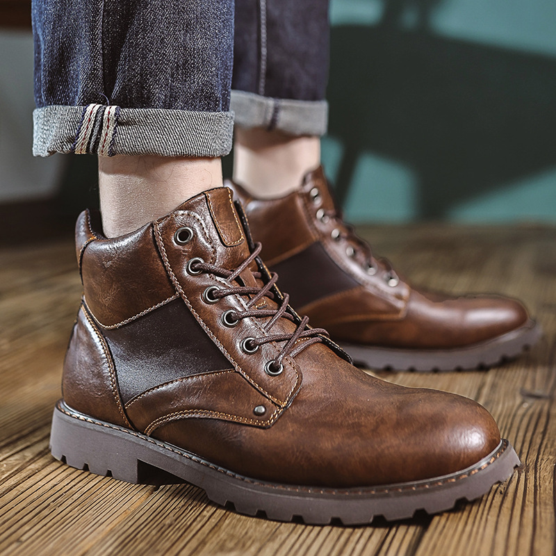 Men's comfortable motorcycle boots martin boots