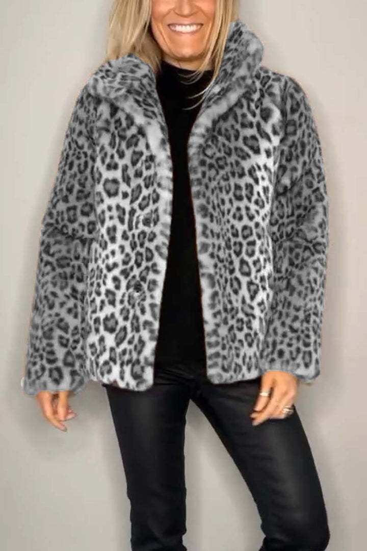 💖Women's Leopard Print Mid-Length Jacket✈️