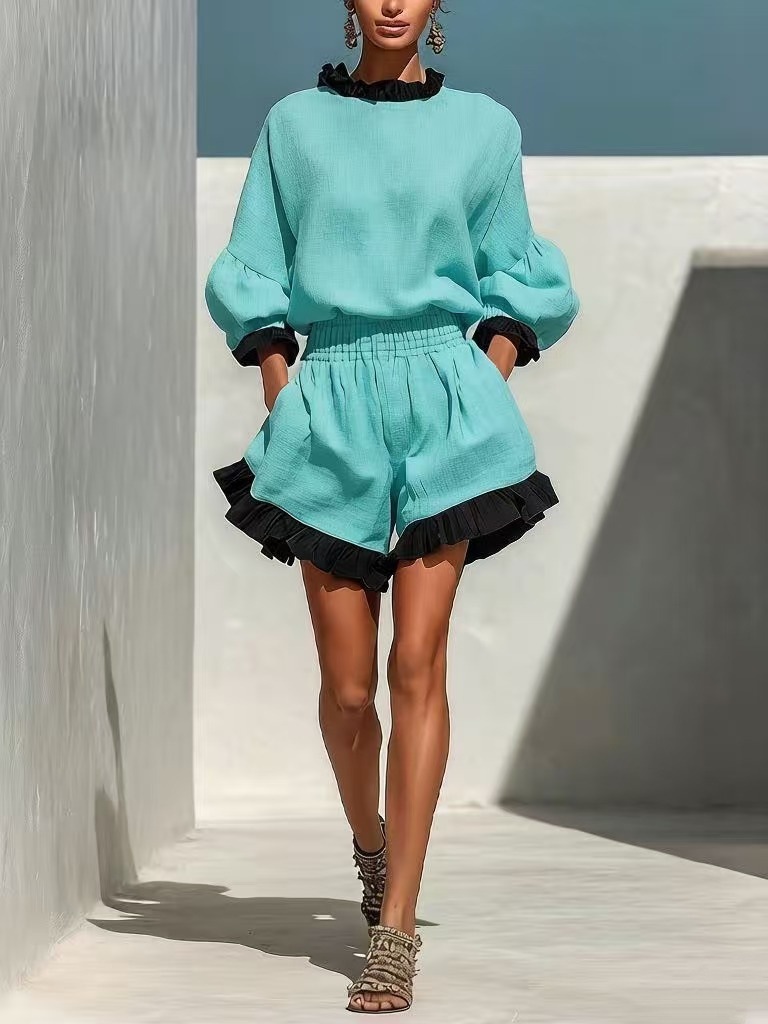 Women's Cotton-Linen Two-Piece Set