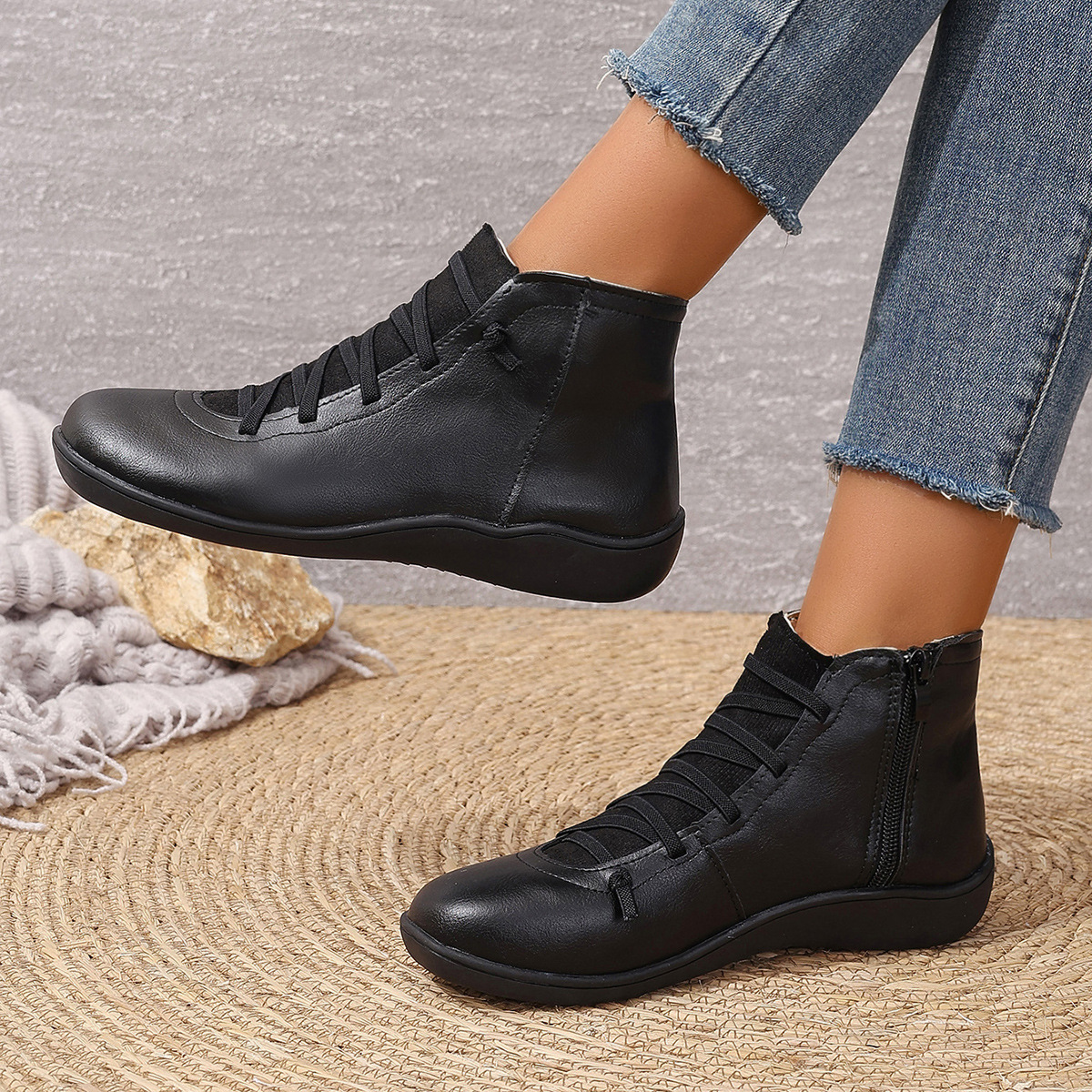 🔥Last Day Promotion 50% OFF🔥 - Women's Comfortable Handmade Leather Foot Support Boots