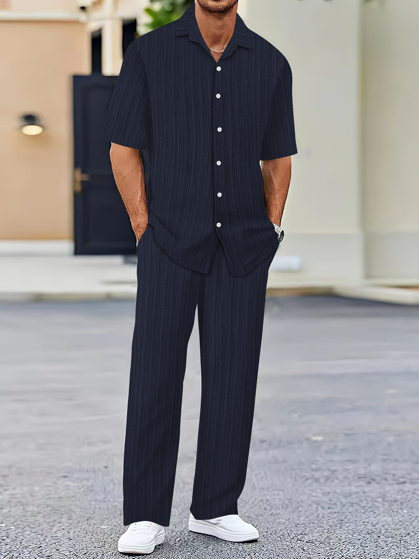 Casual Loose Fit Shirt Sets