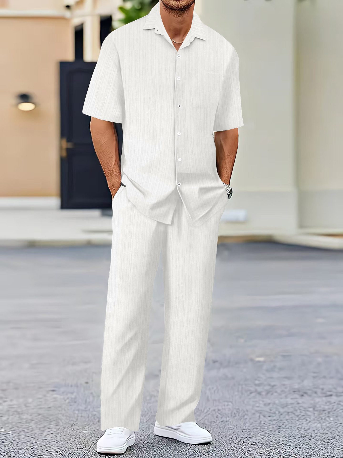 Casual Loose Fit Shirt Sets