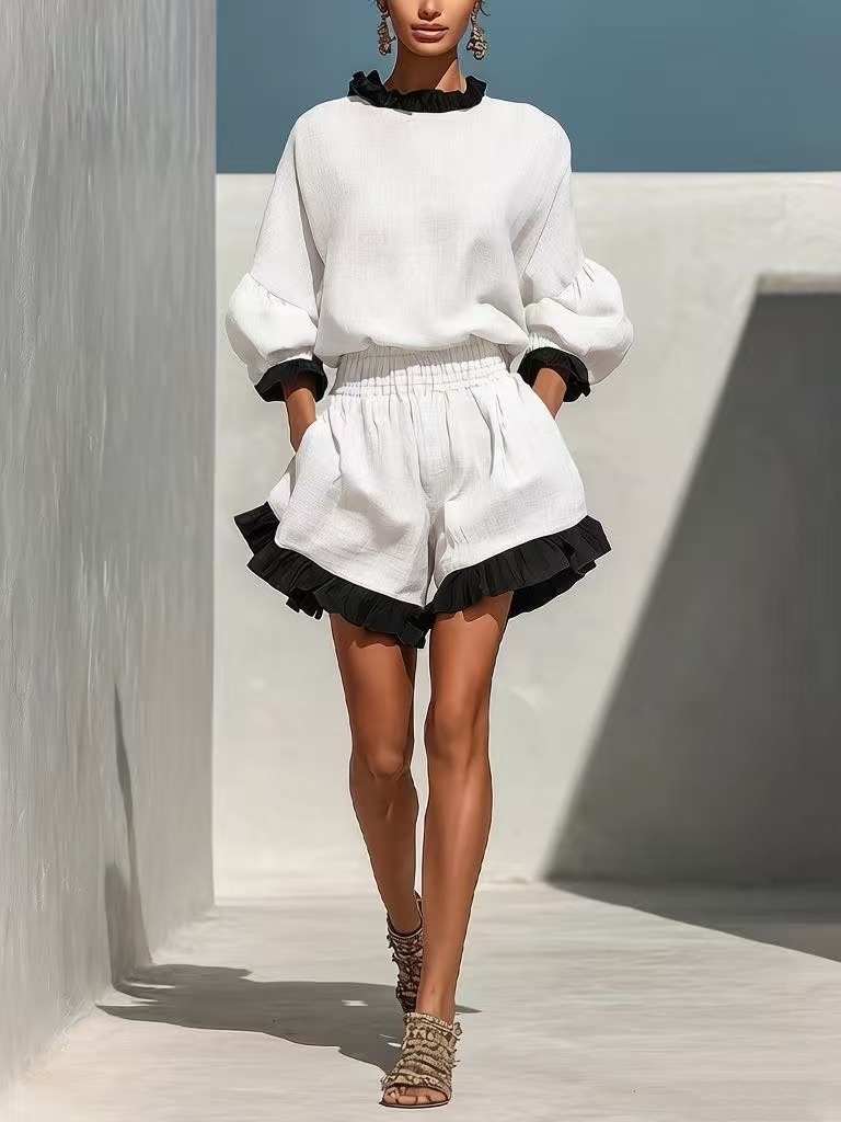 Women's Cotton-Linen Two-Piece Set