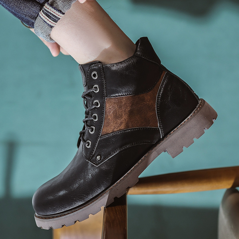 Men's comfortable motorcycle boots martin boots