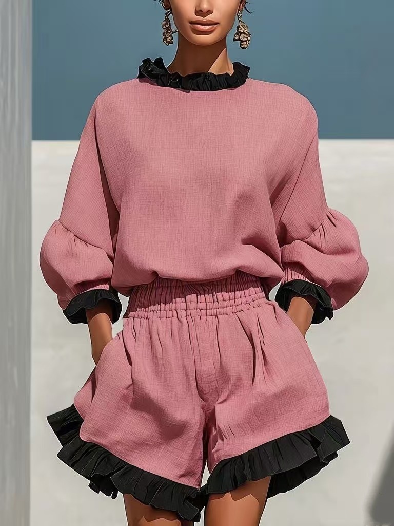 Women's Cotton-Linen Two-Piece Set