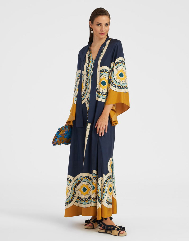 Exquisite Sunshine Floral Print Flowing Maxi Dress