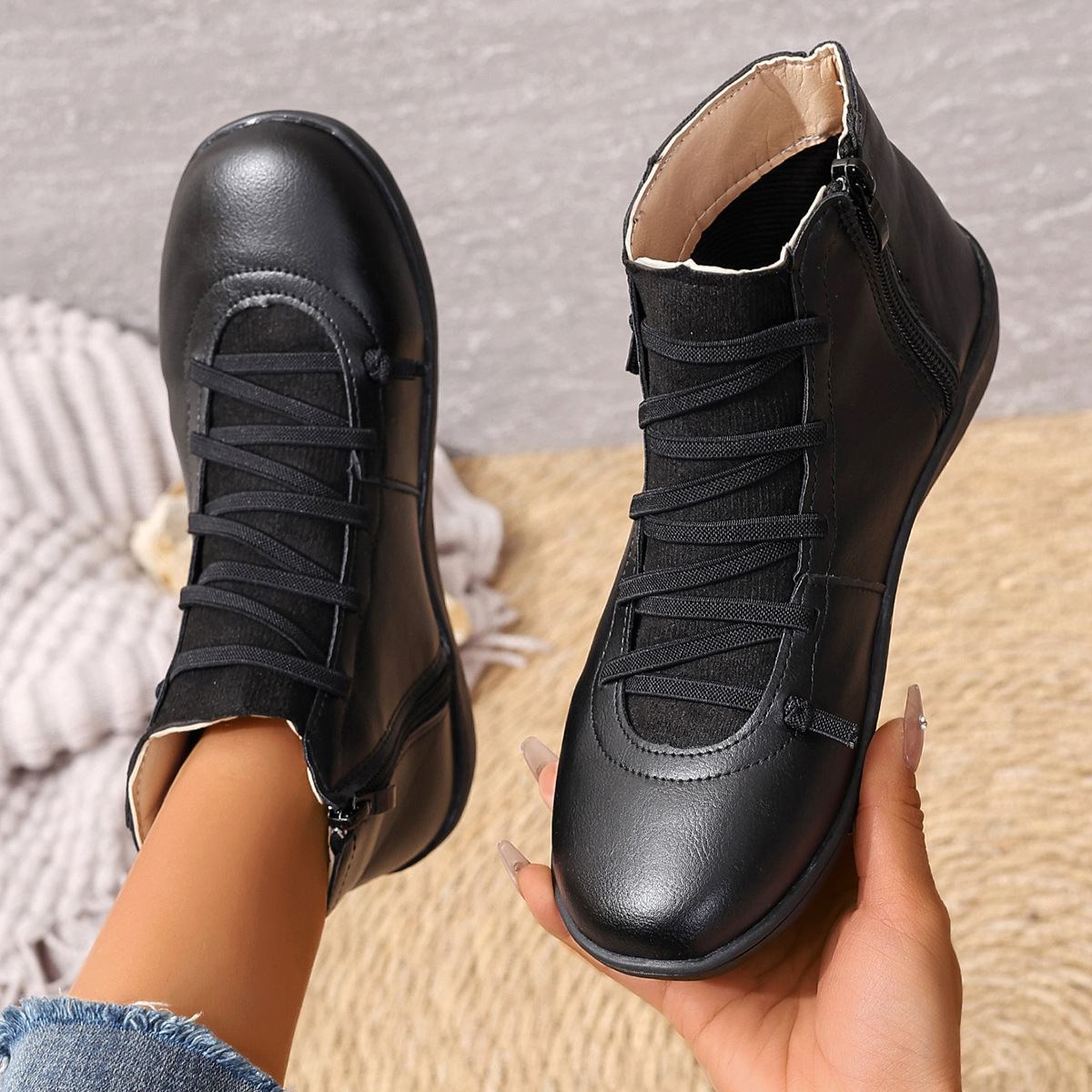 🔥Last Day Promotion 50% OFF🔥 - Women's Comfortable Handmade Leather Foot Support Boots