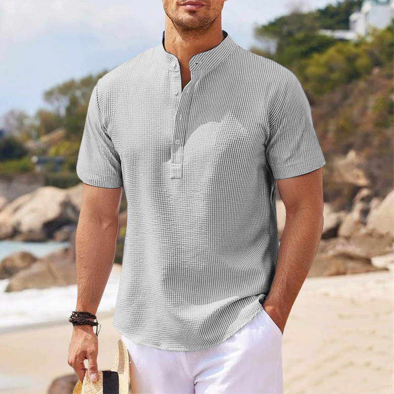 Men's simple modern utility style summer shirt