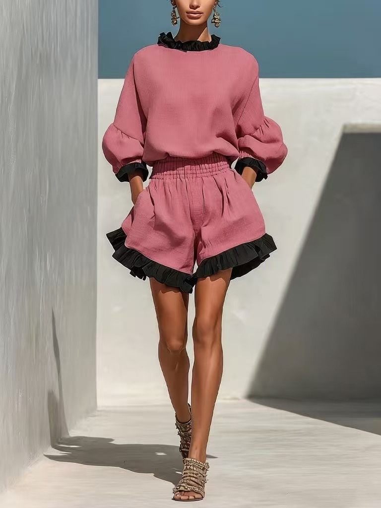 Women's Cotton-Linen Two-Piece Set