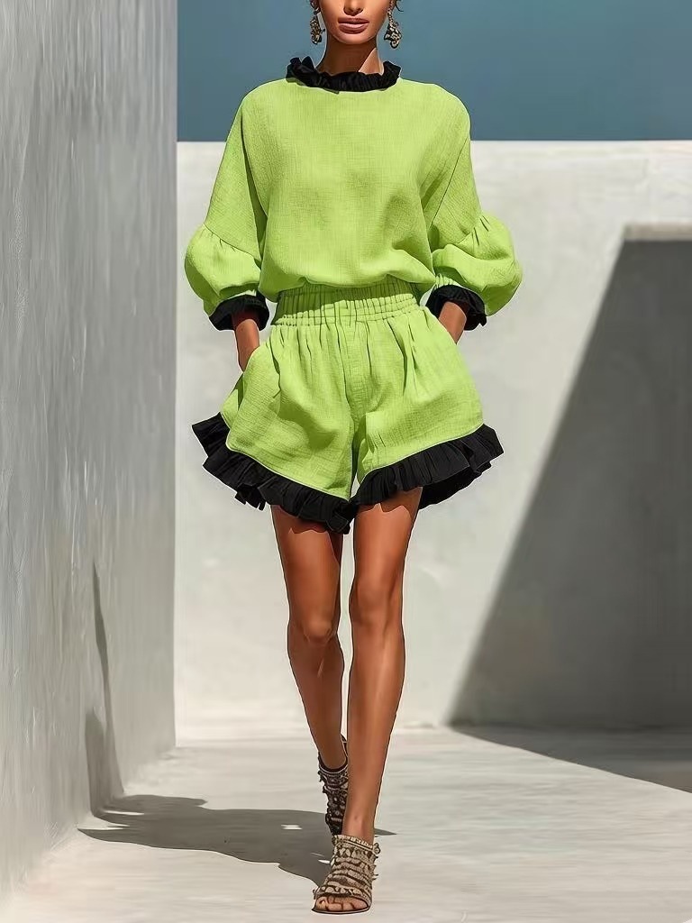 Women's Cotton-Linen Two-Piece Set