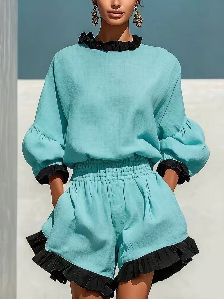 Women's Cotton-Linen Two-Piece Set