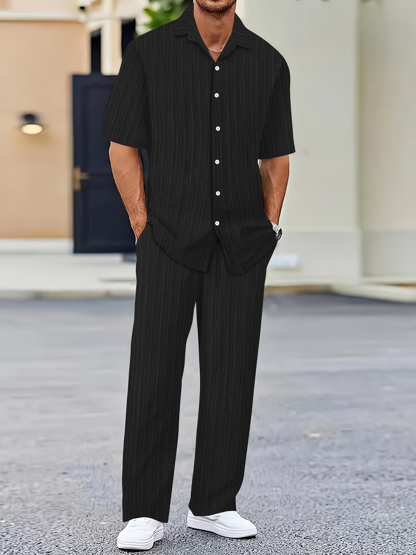 Casual Loose Fit Shirt Sets
