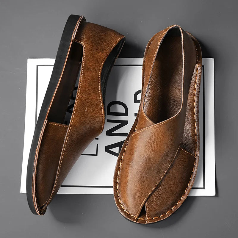 Calfskin Crossover Sandal