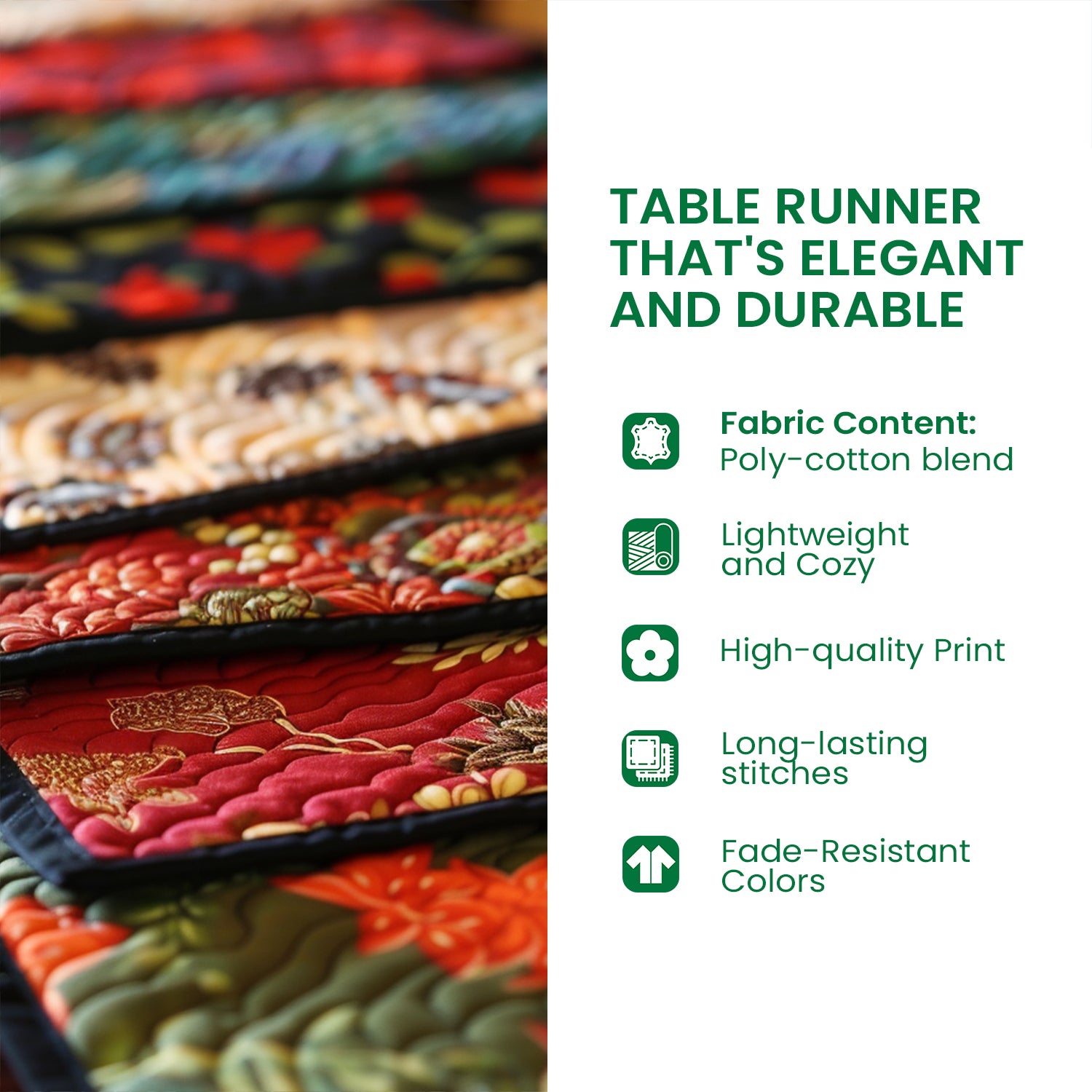 Polar Train Trail Quilted Table Runner NCU0TD1074