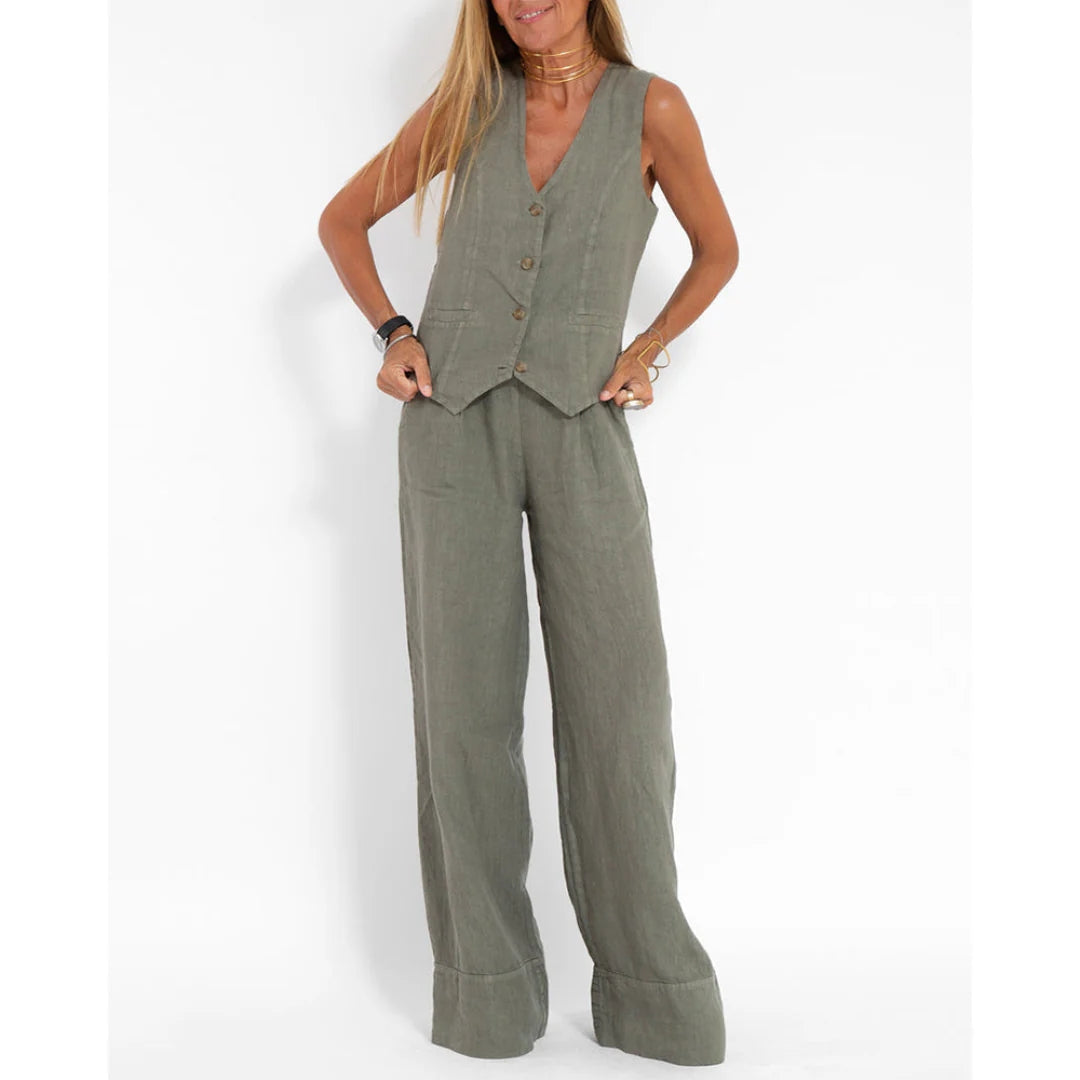 Sleeveless Top & Trouser Set for Women