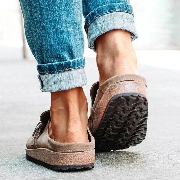 SUEDE LEATHER POSTURE ARCH-SUPPORT WALKING SLIP-ON ORTHOPEDIC SHOES